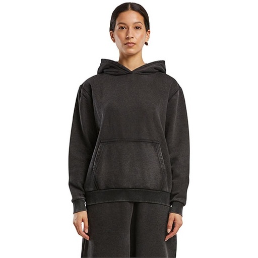 Damska bluza vintage z kapturem BY298 - Black