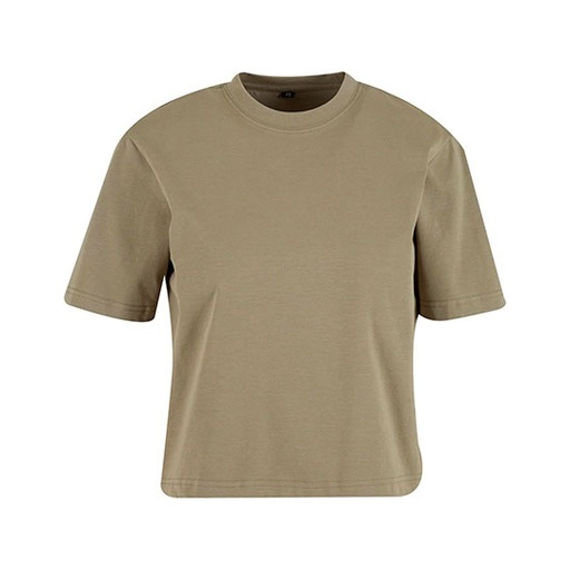 Damska Koszulka Oversize Bawelna Sorona BY369 - Pale Olive