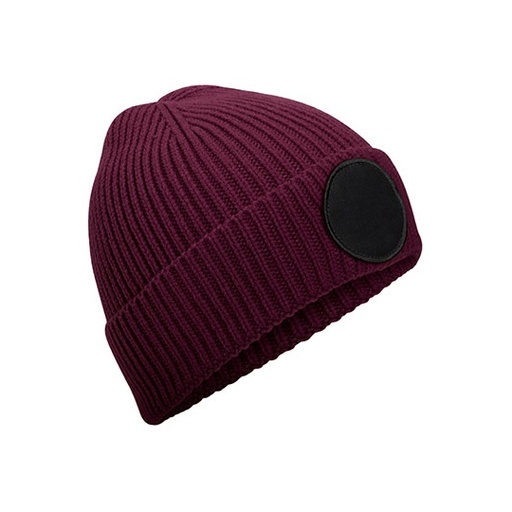 [CB332R-1000386639] Czapka z łatką CB332R - Burgundy & Black