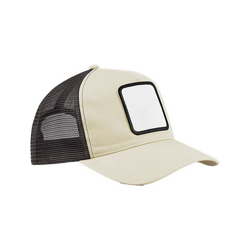 [CB636-1000395219] Czapka Truckerka 5-panelowa Bawełniano-poliestrowa CB636 - Stone & Shadow Grey