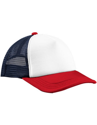 Czapka Trucker 5-Panelowa Siateczkowa Poliester Recykling CB639 - Navy & Red