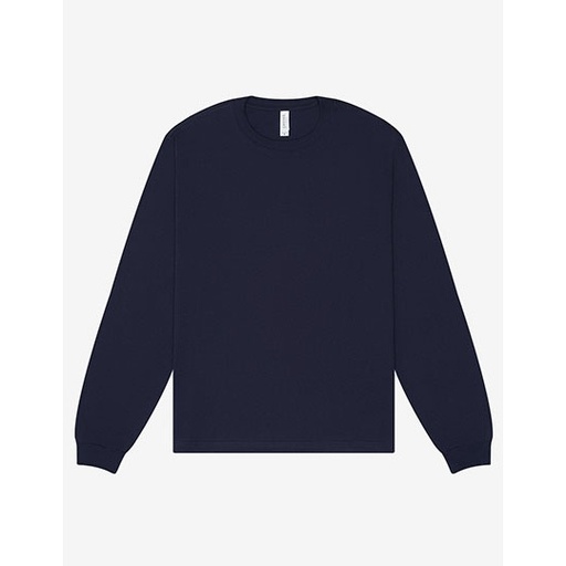 T-shirt Gruby Długi Rękaw Bawełna Czesana CV3511 - Navy