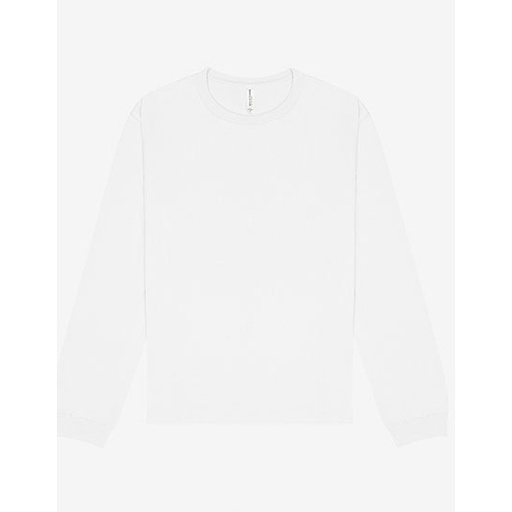 Unisex Gruby T-shirt z Długim Rękawem CV4651 - White