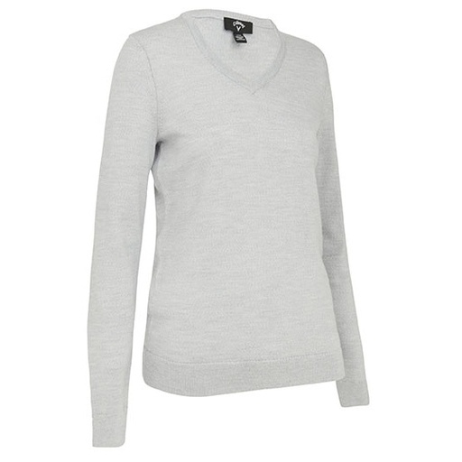 Damski sweter V-neck wełna CW352 - Pearl Blue