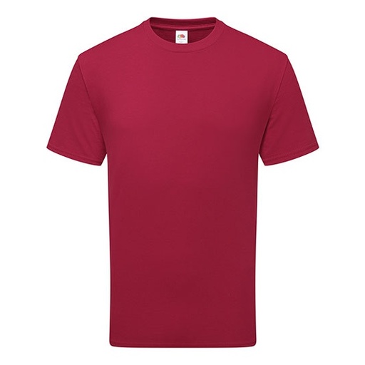 Bawełniana koszulka klasyczna z krótkim rękawem F362 - Cranberry