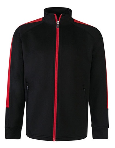 Dziecięca bluza dresowa z zamkiem FH873 - Black & Red