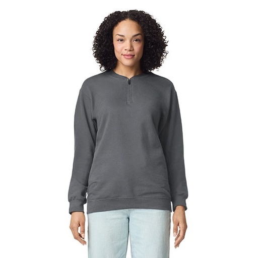 Bluza z zamkiem 1/4 GSF008 - Charcoal (Solid)