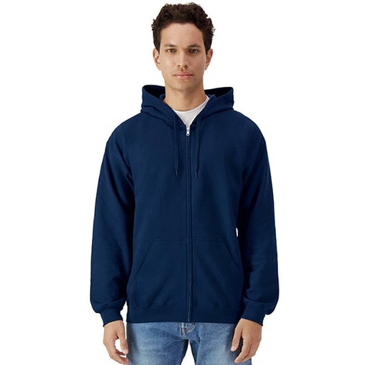Bluza Rozpinana Klasyczna Bawełniana Szczotkowana GSF600 - Navy