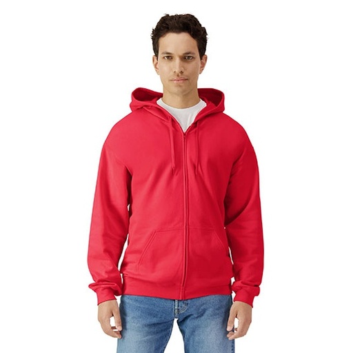 Bluza Rozpinana Klasyczna Bawelniana Szczotkowana GSF600 - Red