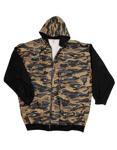 [HY1900-1000385602] Bluza Rozpinana z Kapturem Bawełniana HY1900 - Camouflage