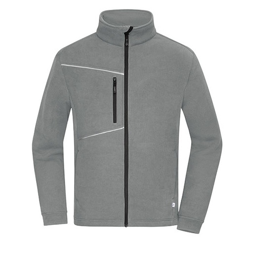 Kurtka Polarowa Rozpinana Z Odblaskami JN1870 - Steel Grey