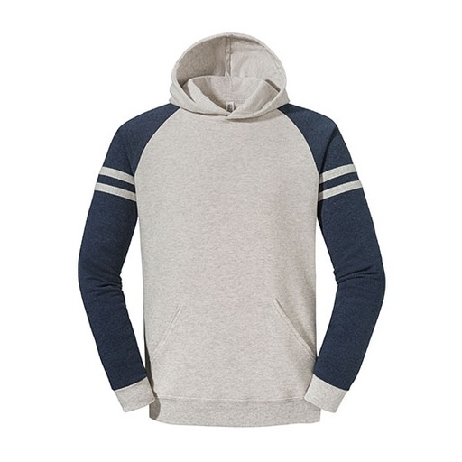 Bluza z kapturem raglanowa JZ97CR0 - Oatmeal Heather & Indigo Heather