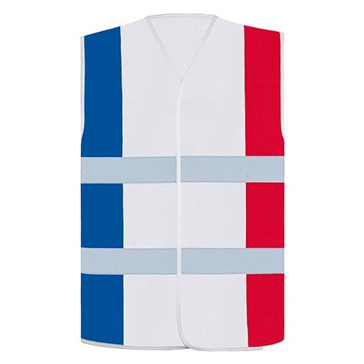 Kamizelka Odblaskowa Poliester KX144 - Blue & White & Red