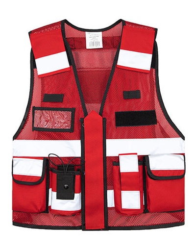 Kamizelka Taktyczna Siatkowa Odblaskowa KX145 - Red