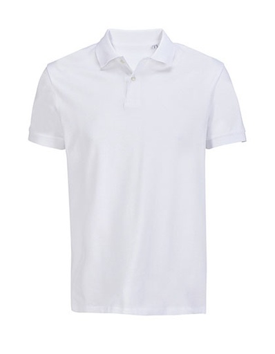 Koszulka Polo Unisex Dopasowana Bawelna Pika L04439 - White