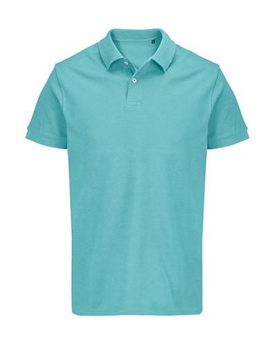 Koszulka Polo Unisex Dopasowana Bawełna Pika L04439 - Pool Blue
