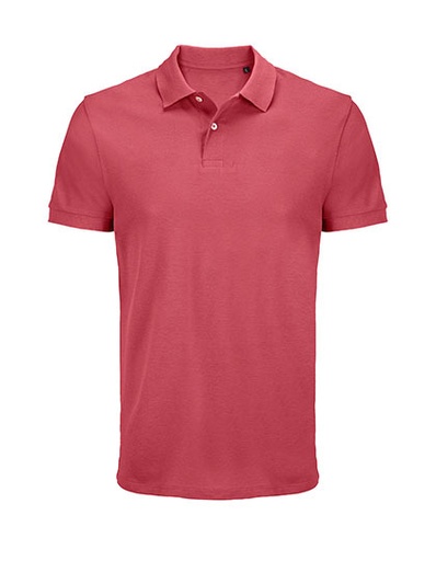Koszulka Polo Unisex Dopasowana Bawełna Pika L04439 - Folk Pink