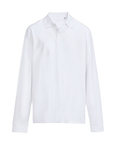 Koszulka Polo Unisex Dopasowana Czesana Bawelna L04441 - White