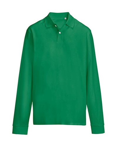 Koszulka polo unisex z długim rękawem L04441 - Kelly Green