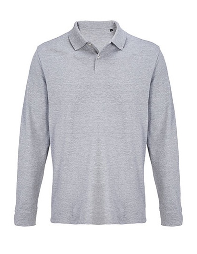 Koszulka polo unisex L04441 - Grey Melange