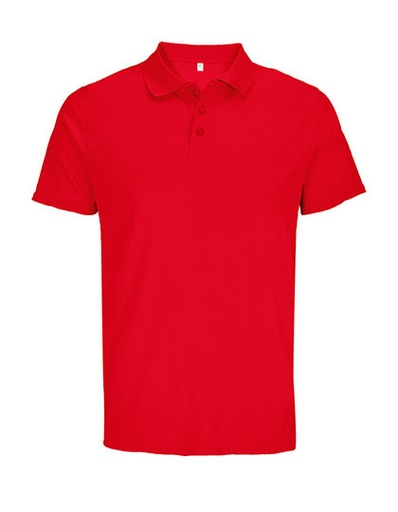 Koszulka Polo Slim Poliester z Recyklingu L04442 - Red