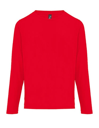 Koszulka Damska z Długim Rękawem Bawełniana L04443 - Red