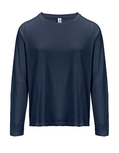 Koszulka Damska z Długim Rękawem Bawełniana L04443 - Navy