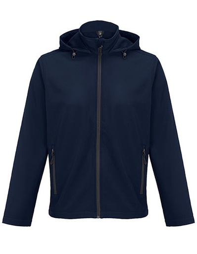 Kurtka Męska z Kapturem Softshell z Recyklingu L04447 - French Navy