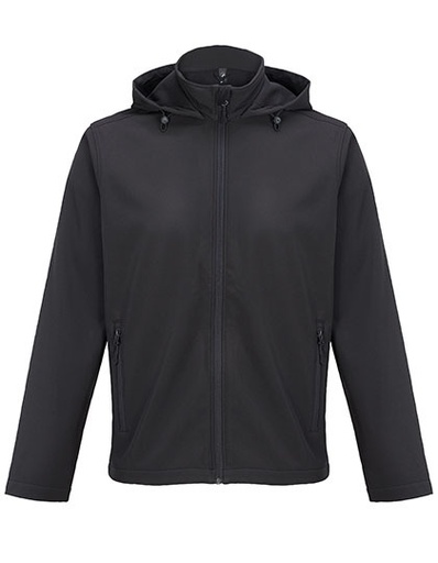 Kurtka Meska z Kapturem Softshell z Recyklingu L04447 - Black