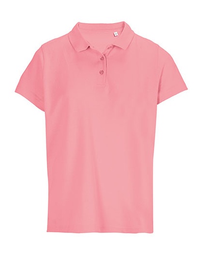 Damska koszulka polo z krótkim rękawem L04501 - Candy Pink