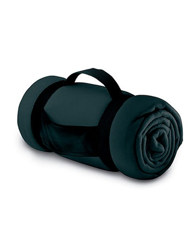 Koc polarowy w kratę z uchwytem LC04342 - Dark Grey (Solid)