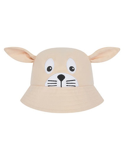 Dwustronny dziecięcy kapelusz bucket LW093 - Light Brown Bunny
