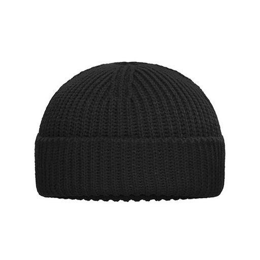 Prążkowana czapka beanie MB7408 - Black