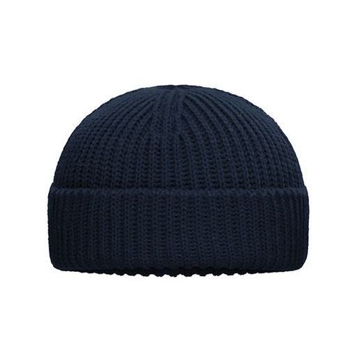 Prążkowana czapka beanie MB7408 - Navy
