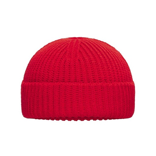 Prazkowana czapka beanie MB7408 - Red