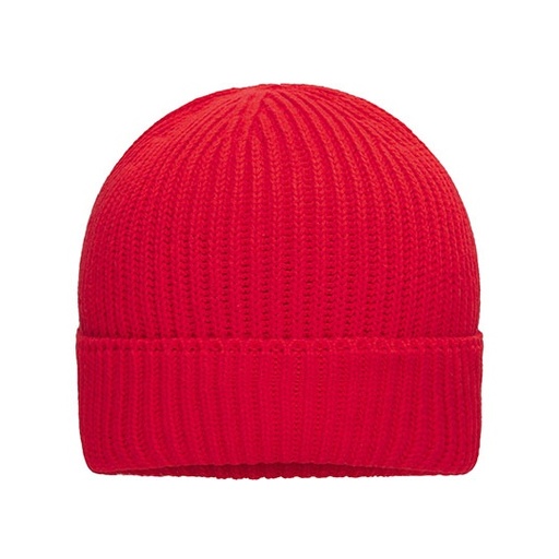 [MB7409-1000408816] Czapka Zimowa Prążkowana MB7409 - Red