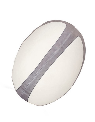 [MM584-1000387606] Pluszowa Piłka Rugby MM584 - White & Grey