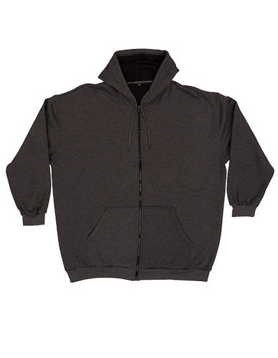 Bluza unisex z kapturem na zamek MYS710 - Anthracite