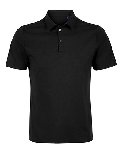 Męskie polo z bawełny NB3933 - Deep Black
