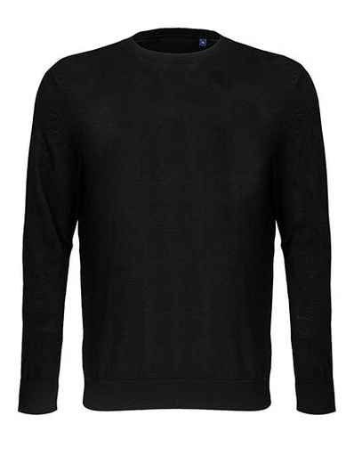 Sweter Męski z Okrągłym Dekoltem NB4037 - Deep Black