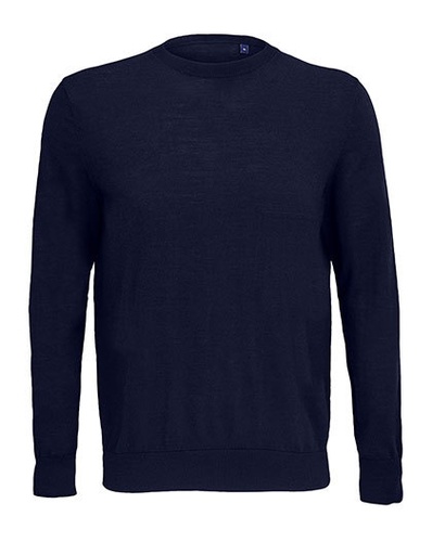 Sweter Męski z Okrągłym Dekoltem Welna Poliester Recykling NB4037 - Night