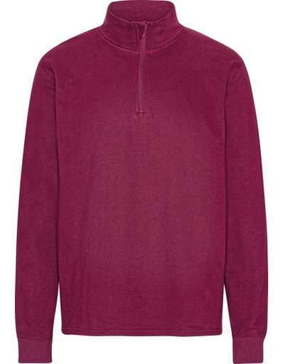 Bluza unisex z zamkiem 1/4 NE73701 - Bordeaux