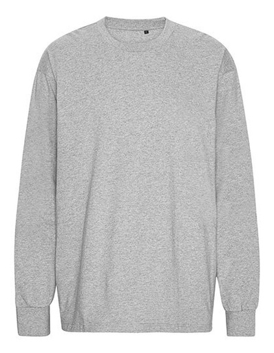 T-Shirt Oversize z Długim Rękawem NET60050 - Sport Grey