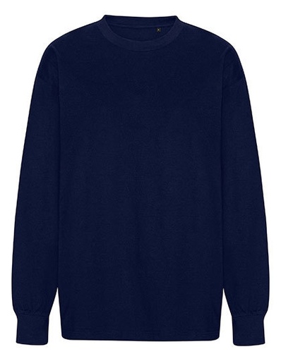 T-Shirt Oversize z Długim Rękawem NET60050 - Navy