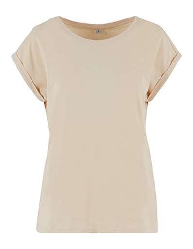 Damski t-shirt z krótkim rękawem NM007 - Sand