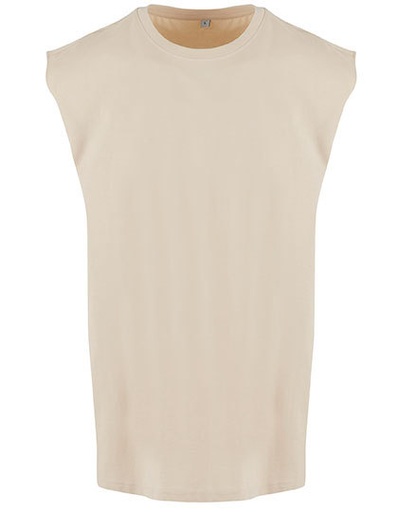 Koszulka bez rekawow Oversize Bawełniana NM016 - Sand