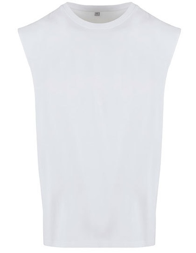 Koszulka bez rekawow Oversize Bawelniana NM016 - White