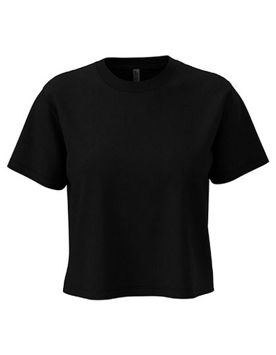 Damski krótki T-shirt oversize NX7610 - Black