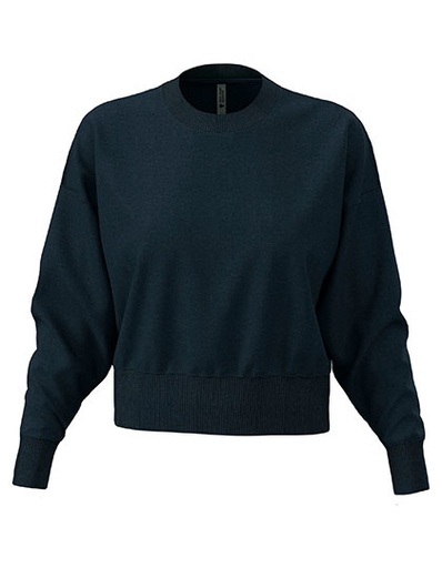 Bluza Damska Oversize Bawelniano Poliestrowa NX9087 - Midnight Navy