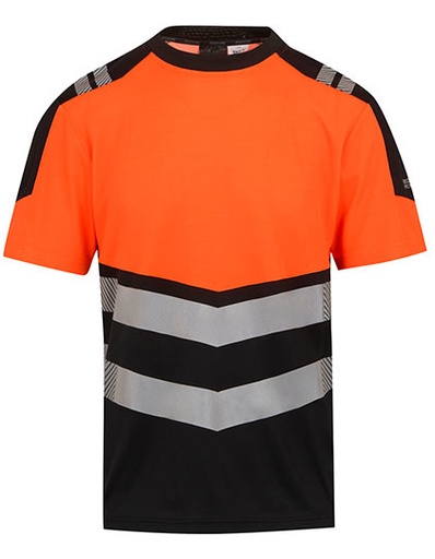 T-shirt odblaskowy Hi-Vis RG280 - Black & Orange